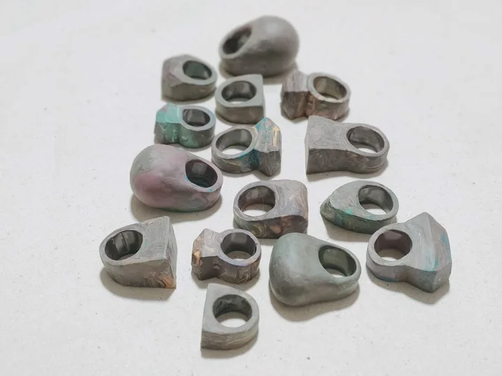 Modelos de plastilina para las formas originales de PAGANE